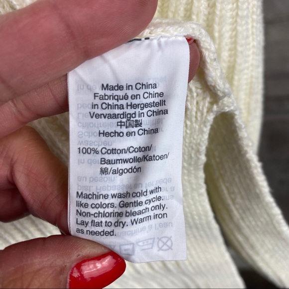 J.CREW Open Knit Sweatee Cardigan J7846 Cotton - Picture 6 of 8